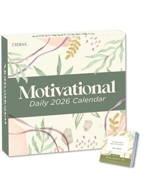 Eterna Motivational Daily 2026 Calendar - Sage Green & Cream
